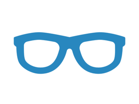illustration of blue glasses