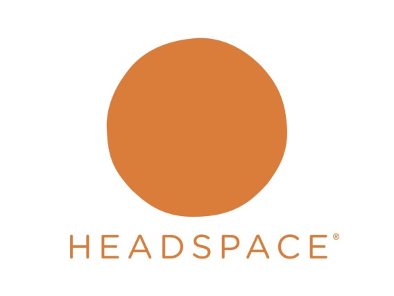 logo for the headspace app orange circle above the word headspace