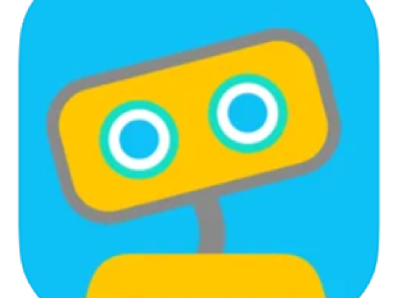 woebot app logo yellow robot over blue background
