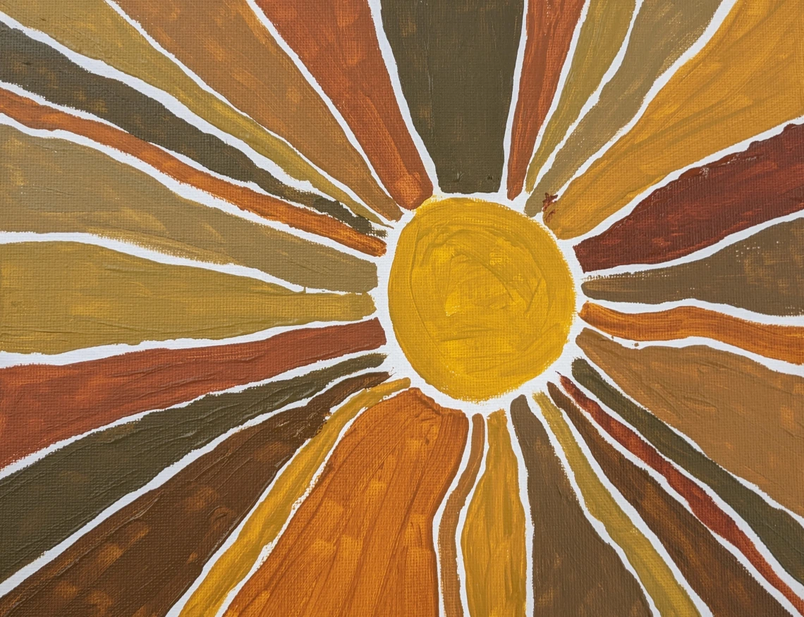 painting of a sun