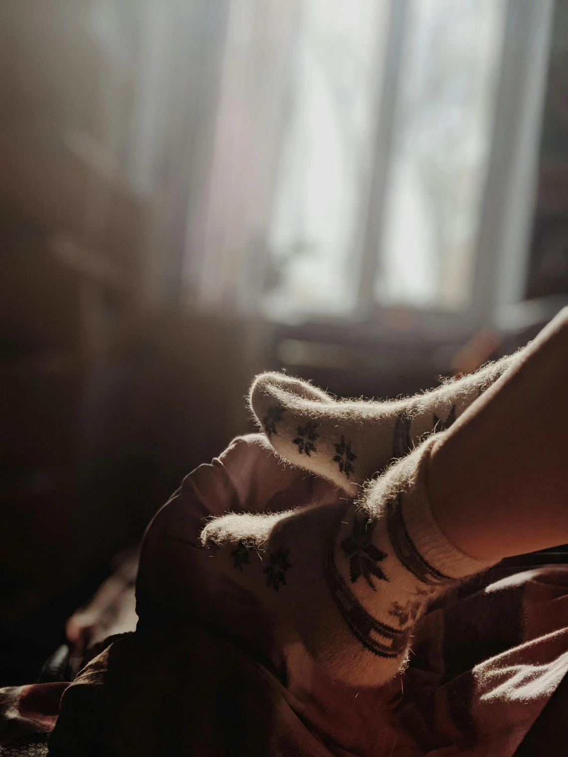 close-up image of a person pointing their toes